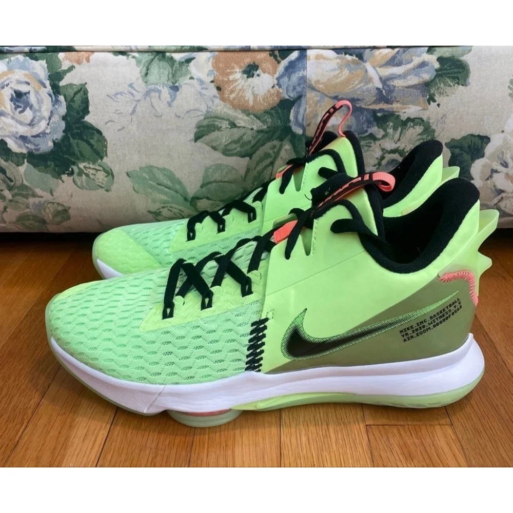 Nike LeBron Witness 5 'Grinch' Lime Glow/Bright Mango CQ9380-300 Men's Size 11